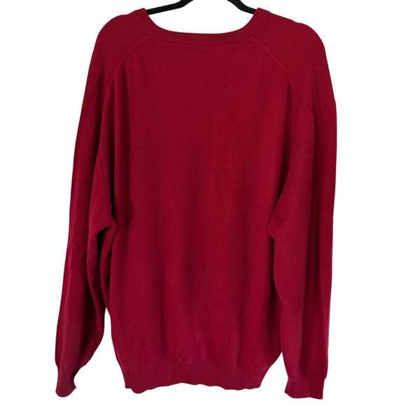 Lux Cashmere 100% Pure Cashmere V-Neck Sweater - Picture 2 of 6